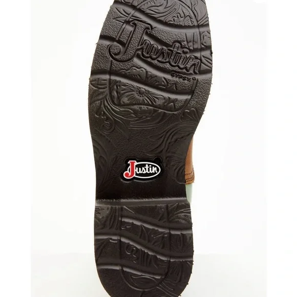 JUSTIN WOMEN'S RAYA WESTERN BOOTS - BROAD SQUARE TOE  Size 7B NWT - Picture 6 of 9